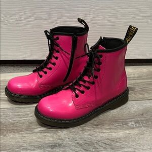 Dr. Martens Kids or Women’s Bright Pink Lace-Up/Zip Boots, kids 3 or 5 women’s